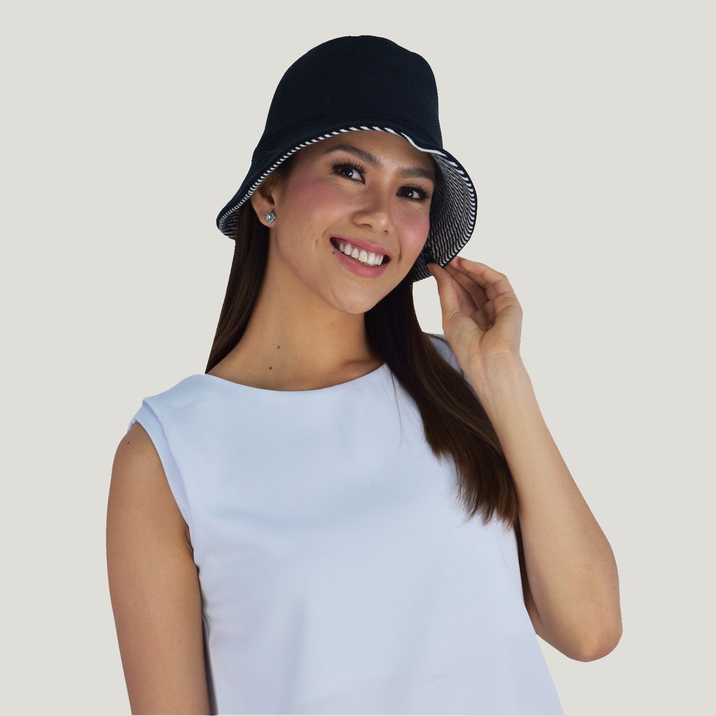 BUCKET HAT FINE STRIPES