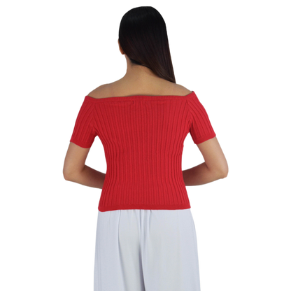 PLAIN OFFSHOULDER TOP