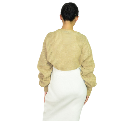 RIBBED BOLERO